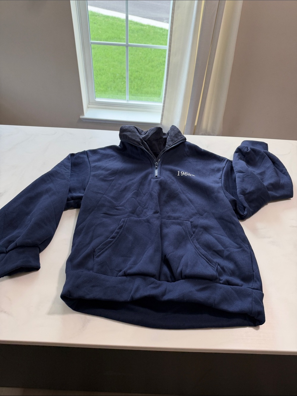 Navy Half-Zip Pullover Jacket